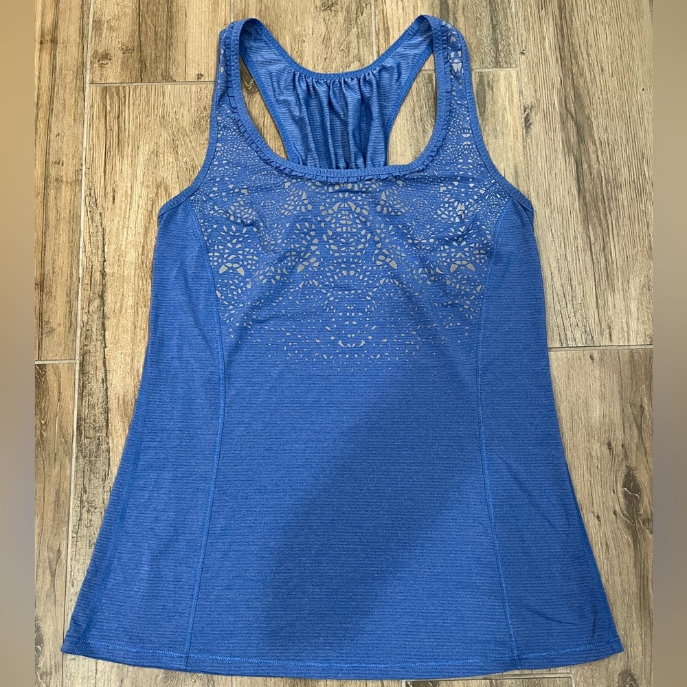 Lululemon Reflective Running Tank Top Blue Size 6